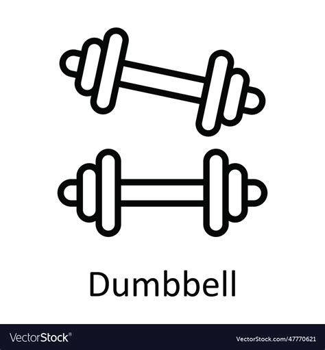 Dumbbell outline icon design Royalty Free Vector Image