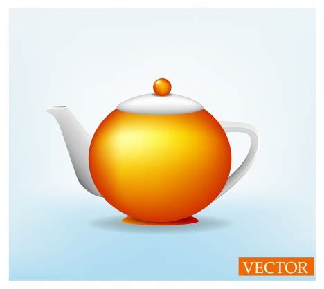 Ceramic teapot vector art vectors stock in format for free download 1.23MB