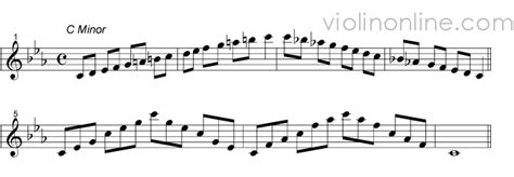 Violin Online - Two Octave Melodic Minor Violin Scales