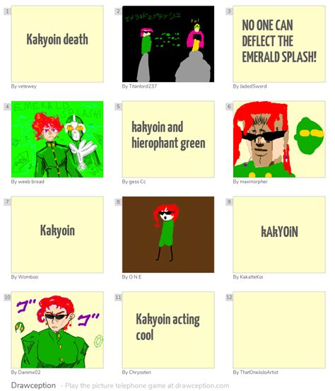 Kakyoin death - Drawception