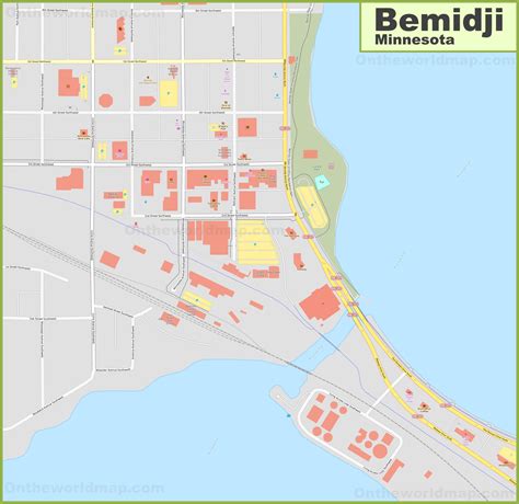 Bemidji downtown map