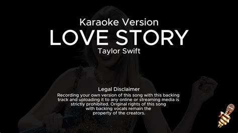 Taylor Swift - Love Story (Karaoke Version) - YouTube