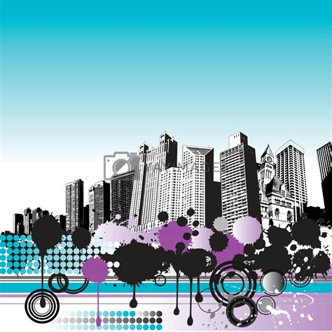 Abstract vector city background by mike301 Vectors & Illustrations Free download - Yayimages