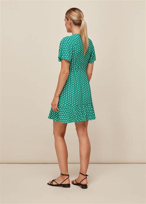 Green/Multi Elephant Print Dress | WHISTLES