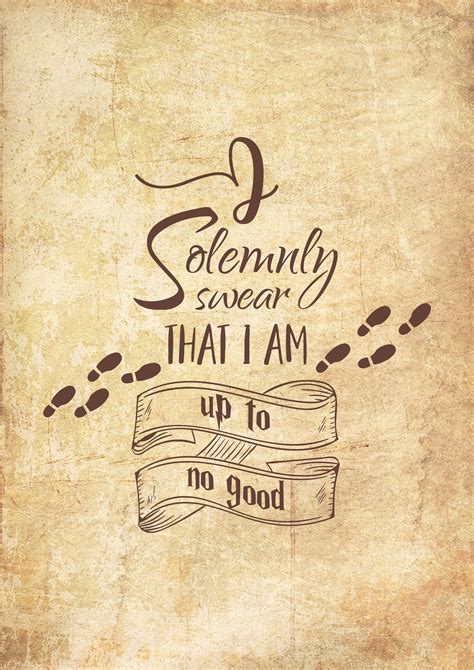 I Solemnly Swear That I Am Up To No Good Harry Potter Free Printable | Art prints | Nursery Wall ...