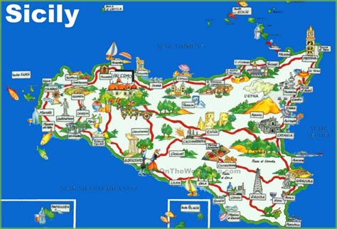 Sicily tourist map - Ontheworldmap.com