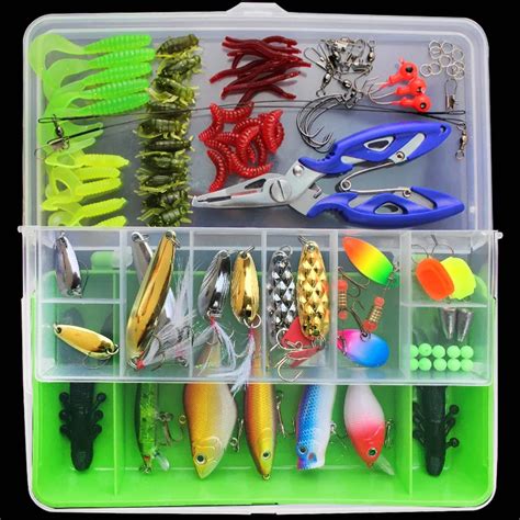 Fishing Tackle 101 pieces/lot Multifunctional lures bait suit artificial baits set swim ...