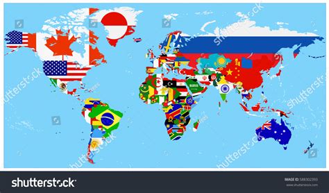 Map Of The World Flags: Over 297,762 Royalty-Free Licensable Stock ...