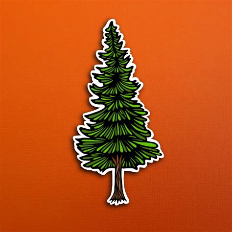 Pine Tree Sticker (WATERPROOF)