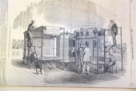 Applegath's Vertical Printing Machine Prints "The Illustrated London News" at the "Great ...