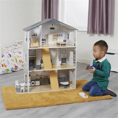 Freeport Park Boyes Kids Dolls House with Handcrafted Wood Furniture ...