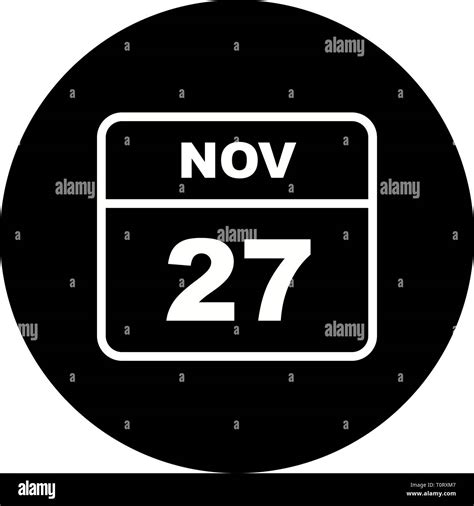 November 27th Date on a Single Day Calendar Stock Photo - Alamy