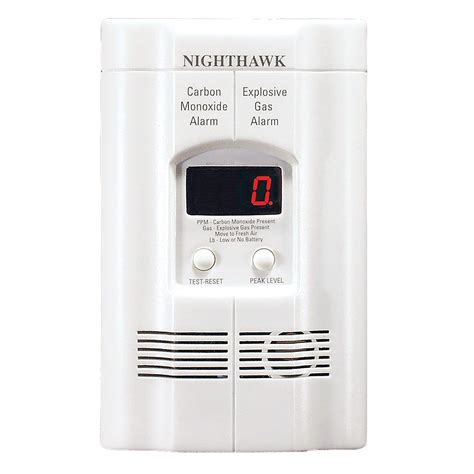 Kidde Nighthawk Carbon Monoxide Detector & Propane, Natural, & Explosive Gas Detector, AC-Plug ...