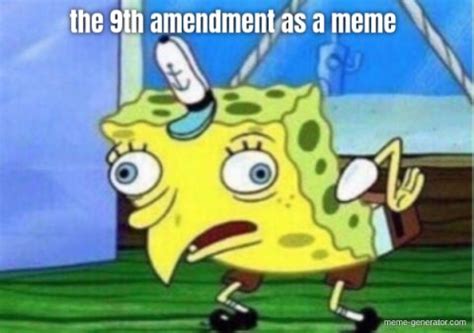 the 9th amendment as a meme - Meme Generator