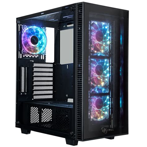 Buy ROSEWILL ATX Mid Tower Gaming Computer Case with Tempered Glass and ...