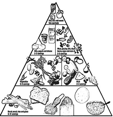 Food Pyramid Coloring Pages - Coloring Home