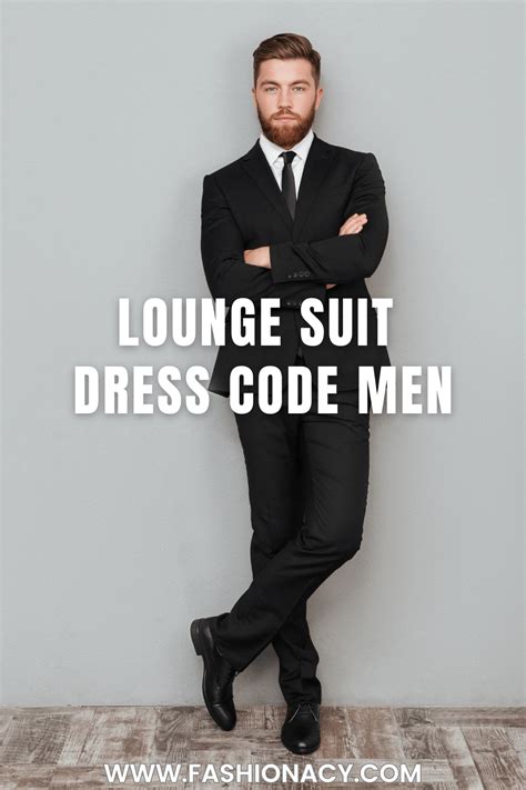 Lounge Suit Dress Code For Men