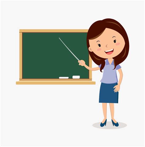 Blackboard Teachers Teacher Cartoon Free Photo Png - Teacher Clipart, Transparent Png - kindpng