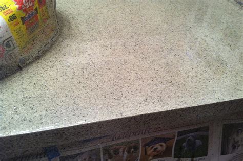 DIY Why Spend More: Stone Effects spray paint on countertops