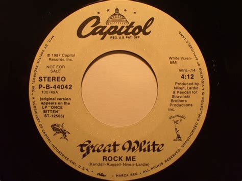 Great White - Rock Me (1987, Vinyl) | Discogs