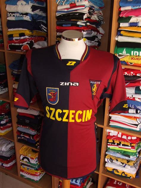 Pogon Szczecin Home football shirt 2007 - 2008.