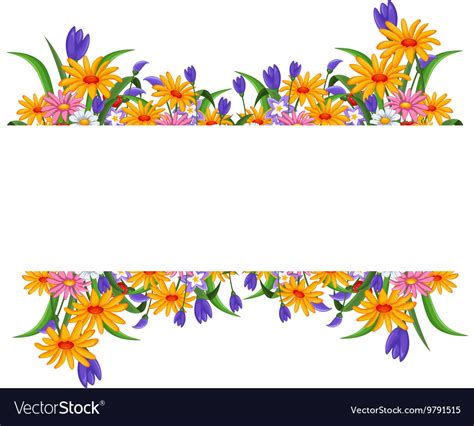 Banner with flowers frame Royalty Free Vector Image