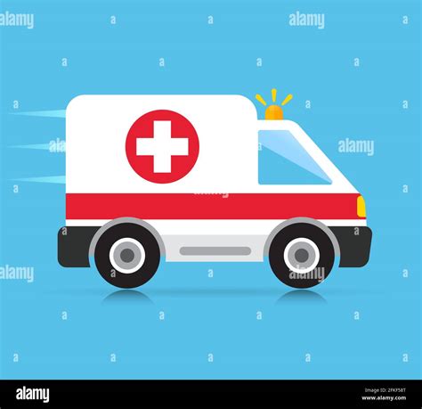 Vector illustration of medical vehicle flat cartoon Stock Vector Image ...