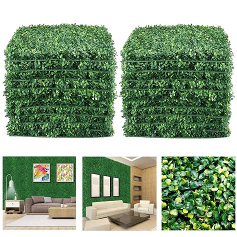 Buy 24PCS Boxwood Panels, 20"x20" Grass Wall Panel, Boxwood Hedge Wall ...