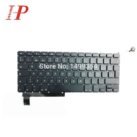 5PCS Genuine A1286 Spain Spanish Keyboard With Backlight For Apple Macbook Pro 15'' A1286 ...