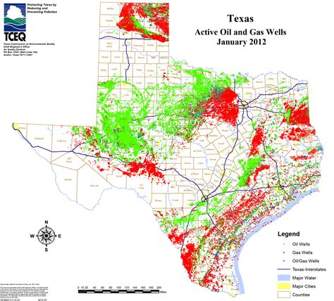 map of gas wells in Texas | Miscellaneous Barnett Shale Maps and Charts ...