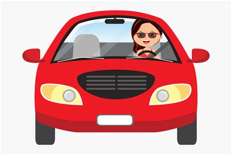 Woman Driving Free Clipart