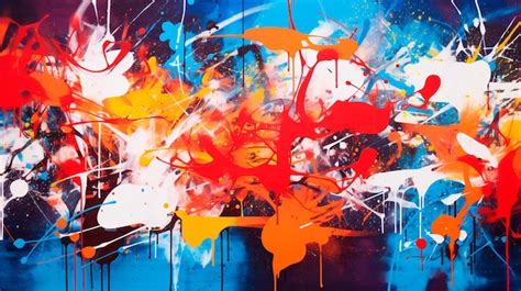 Premium AI Image | abstract colorful paint on the wall