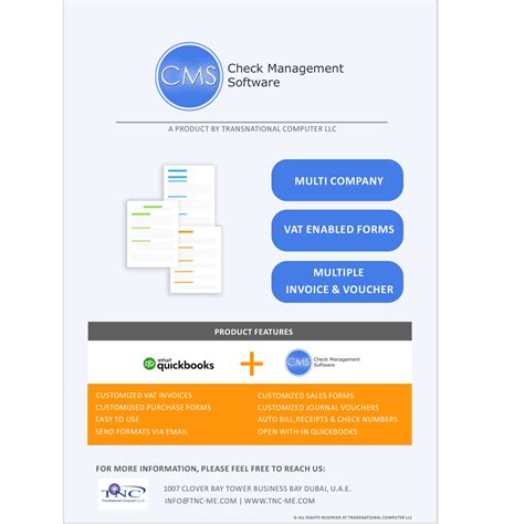 Cheque Management Software - TransNational Computer LLC