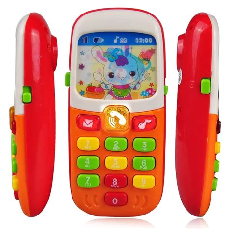 Electronic Toy Phone For Kids Baby Mobile elephone Educational Learning ...