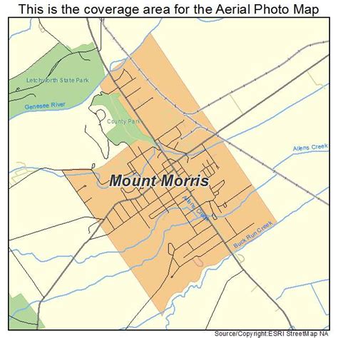 Aerial Photography Map of Mount Morris, NY New York