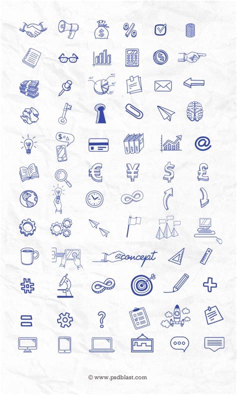 70+ Hand Drawn Icon Set (PSD) Free Icon Download | FreeImages