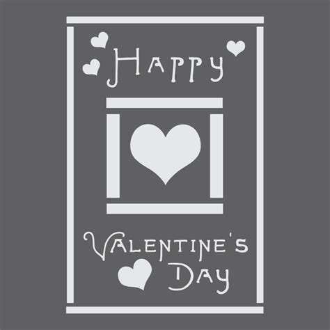 Valentine's Greeting Card Craft Stencil