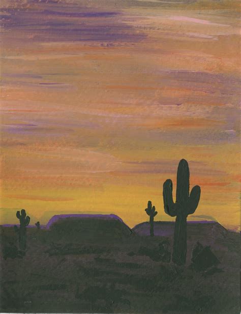 Sunset Desert Painting | Fun Family Crafts