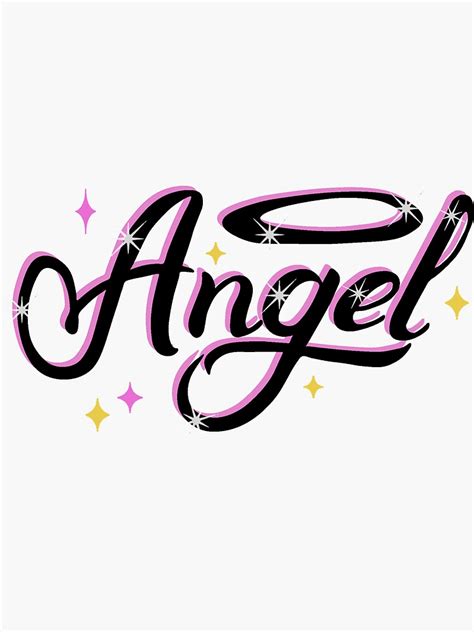 "Angel Word Logo" Sticker for Sale by fridars | Redbubble