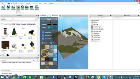 How To Change Terrain In ROBLOX Studio | 2016 - YouTube