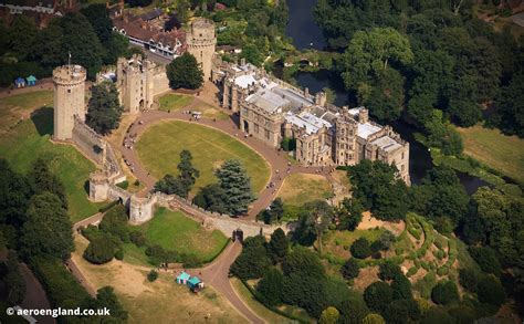 aeroengland | aerial photograph of Warwick Castle Warwickshire, England UK