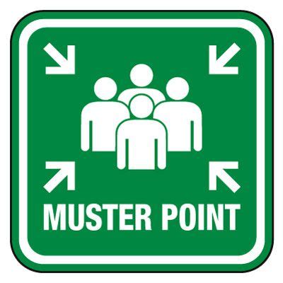 Muster Point Sign With Graphics | Seton