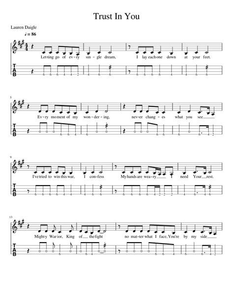 Trust In You sheet music for Guitar download free in PDF or MIDI