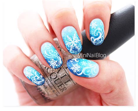 Snowflake Nail Art - nailbees