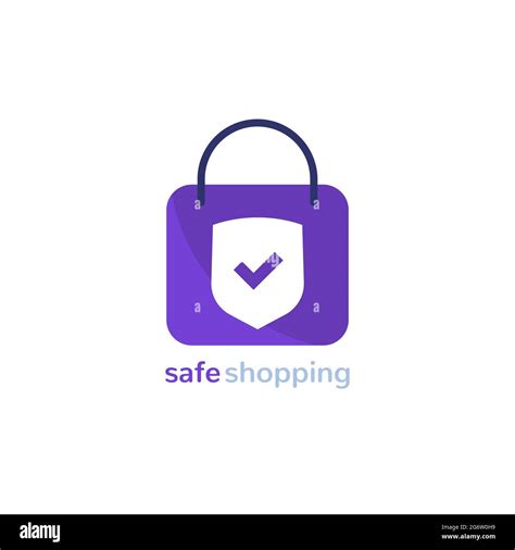 safe shopping vector logo for a shop Stock Vector Image & Art - Alamy