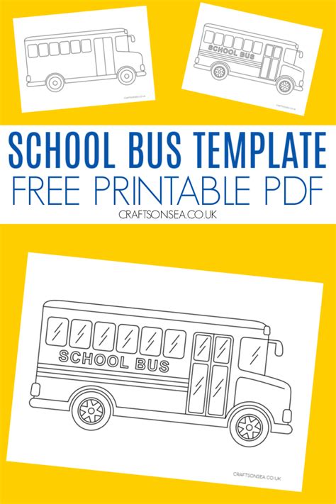 School Bus Craft Template: FREE Printable PDF - Crafts on Sea