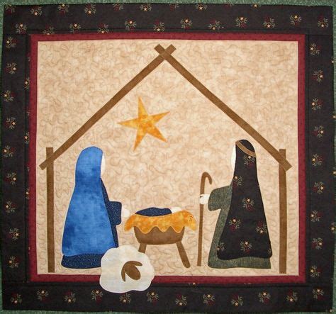 Fabric Panel Christmas Nativity Scene Wallhanging Quilt 1 Yard | Pinterest | Christmas nativity ...
