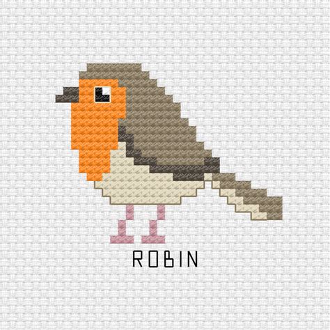 Robin cross stitch pattern - Ringcat Design