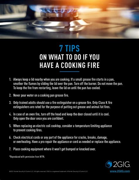 Infographic: 7 Tips on What to Do If You Have a Cooking Fire | 2GIG