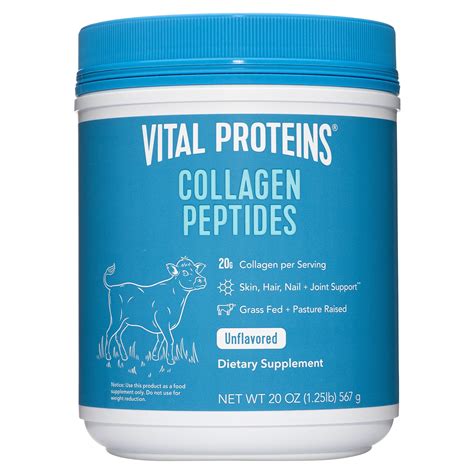 Vital Proteins Unflavored Collagen Peptides, 20 oz - Walmart.com - Walmart.com